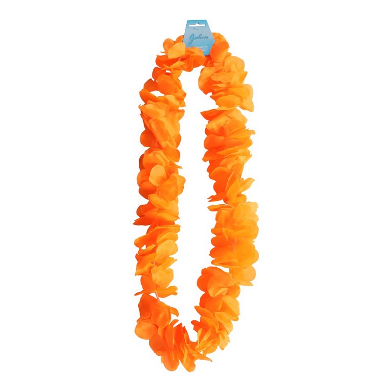 Hawaiikrans Orange | Orange tema Halskæder - Smykker - Temashop
