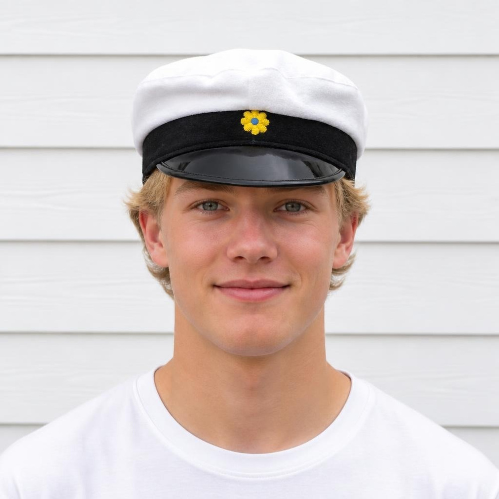 Studenterhue Hvid | Studerende Hat / Hue / Hjelm - Hovedtilbehør - Temashop