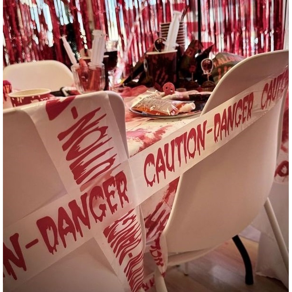 Blodigt Danger – Caution Advarselstape