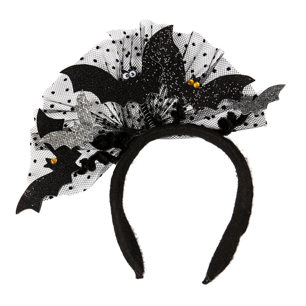 Halloween Hårbøjle Med Flagermus Sort