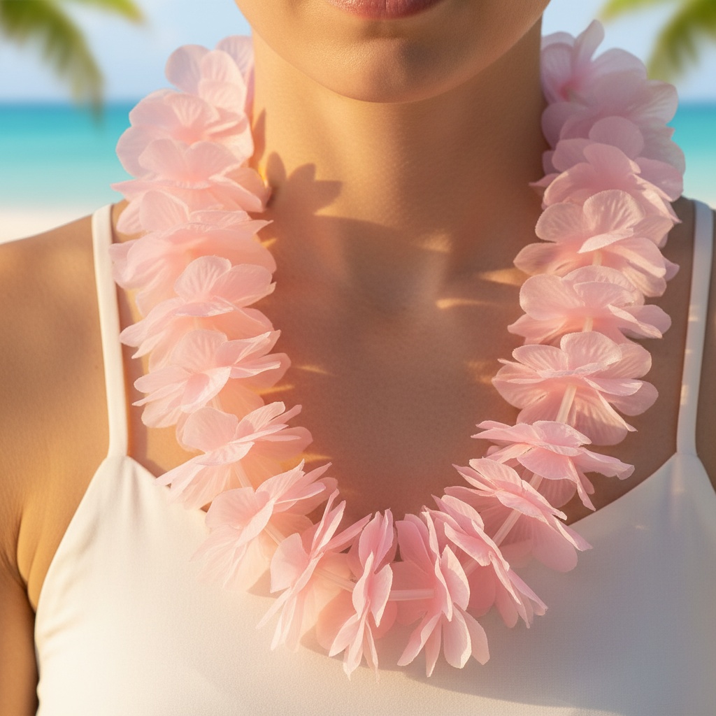 Hawaiikrans Pastelpink | Lyserødt Tema Halskæder - Smykker - Temashop