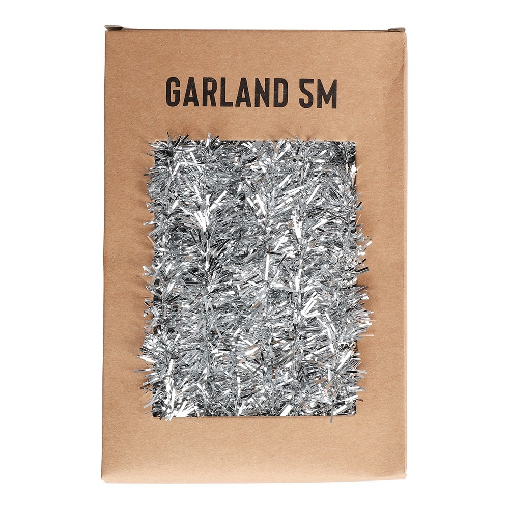 Glitter Juleguirlande Sølv