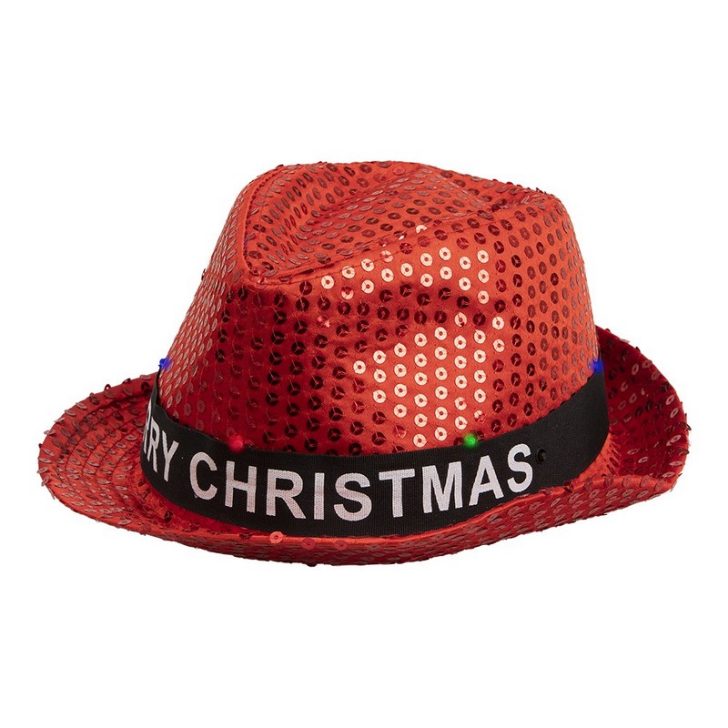 Jule Fedora Med Lys | Juletøj Hat / Hue / Hjelm - Hovedtilbehør - Temashop