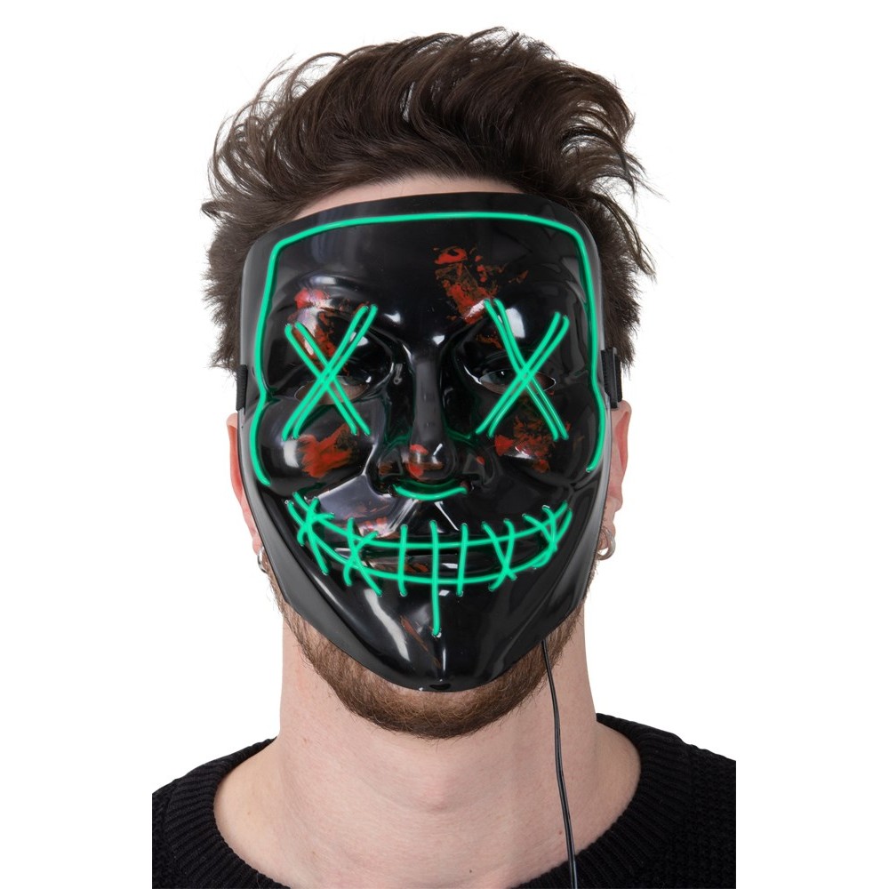 LED Horror Maske Grøn