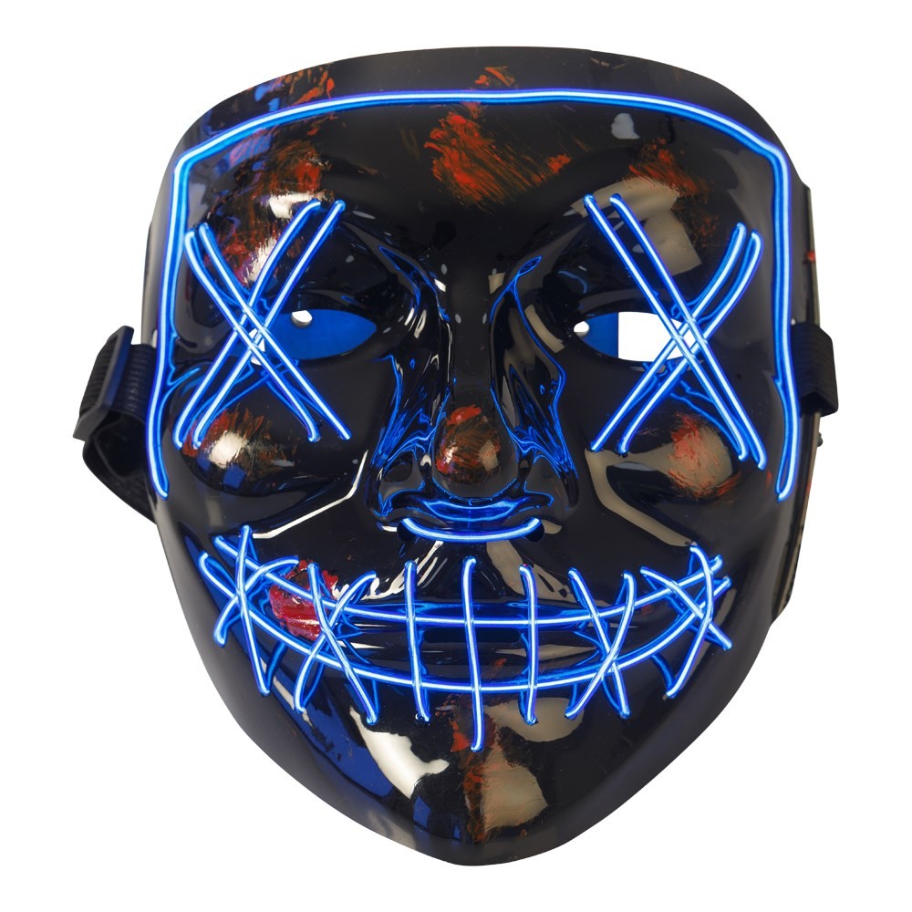 LED Horror Maske Blå