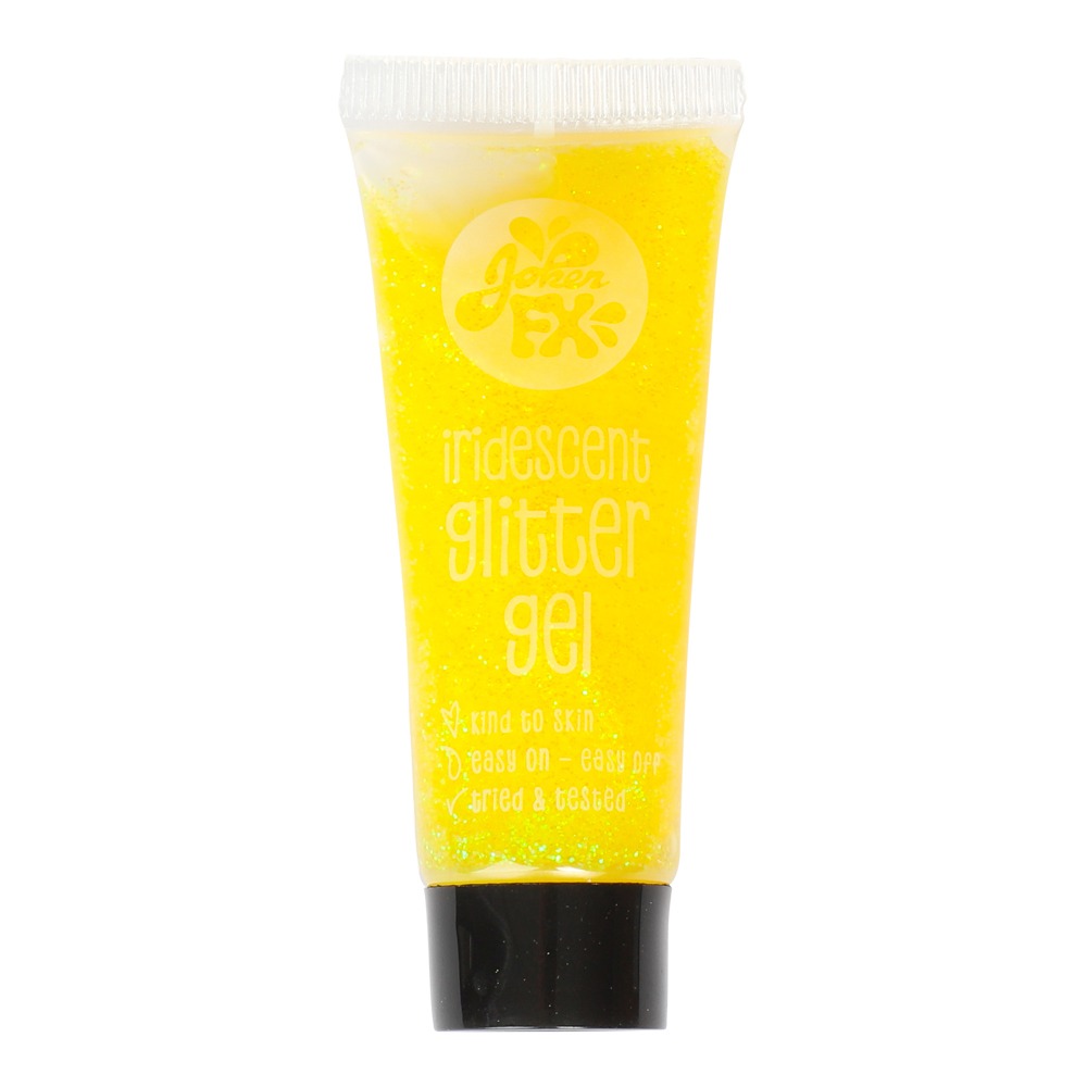 Iridescent Glitter Gel Gul (10 ml) | Gul tema Glimmer - Borddekoration - Temashop