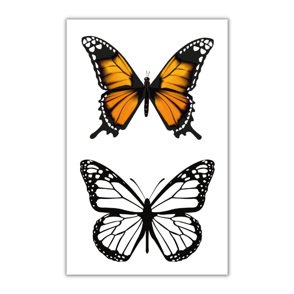 Sommerfugl Falske Tatoveringer Orange | Sommerfugl Tatoveringer - Makeup / Negle - Temashop