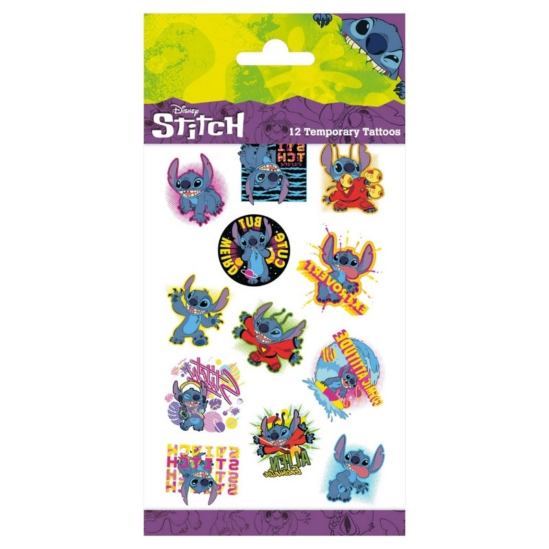 Stitch Falske Tatoveringer | Stitch Falske tatoveringer - Festtilbehør - Temashop