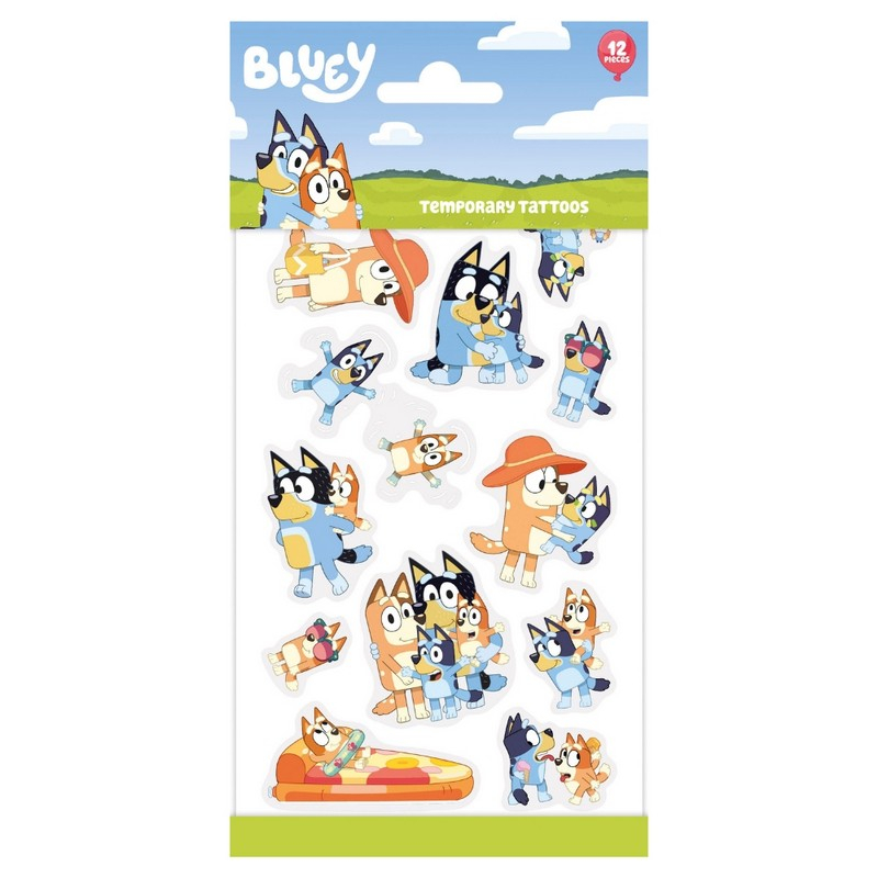 Bluey Falske Tatoveringer | Bluey Falske tatoveringer - Festtilbehør - Temashop