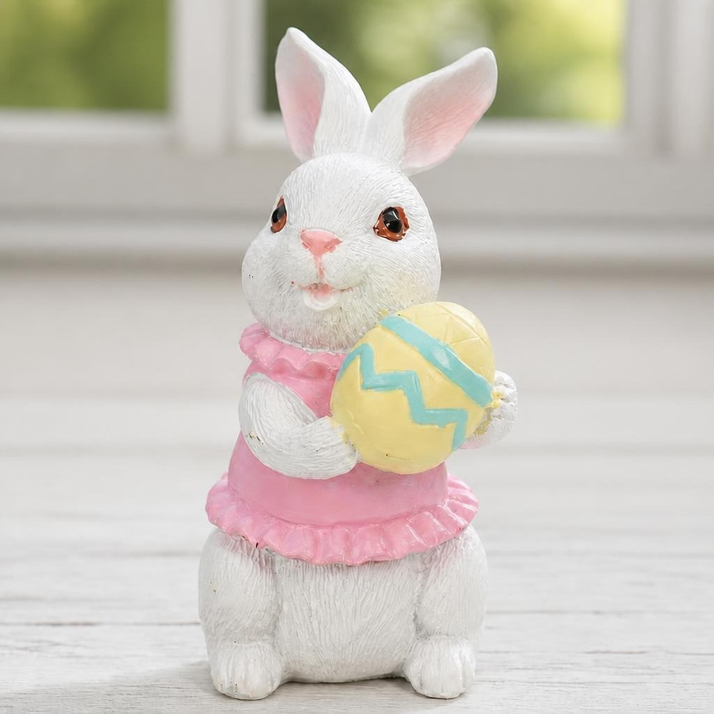 Påskehare Figur Pink - 1 stk (9,7 cm x 4,5 cm) | Bunny Påskepynt - Temashop