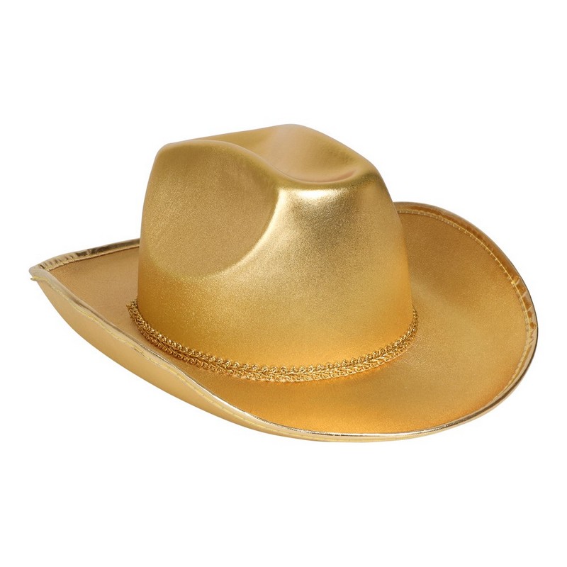Cowboyhat Guld | Det vilde vesten Hat / Hue / Hjelm - Hovedtilbehør - Temashop