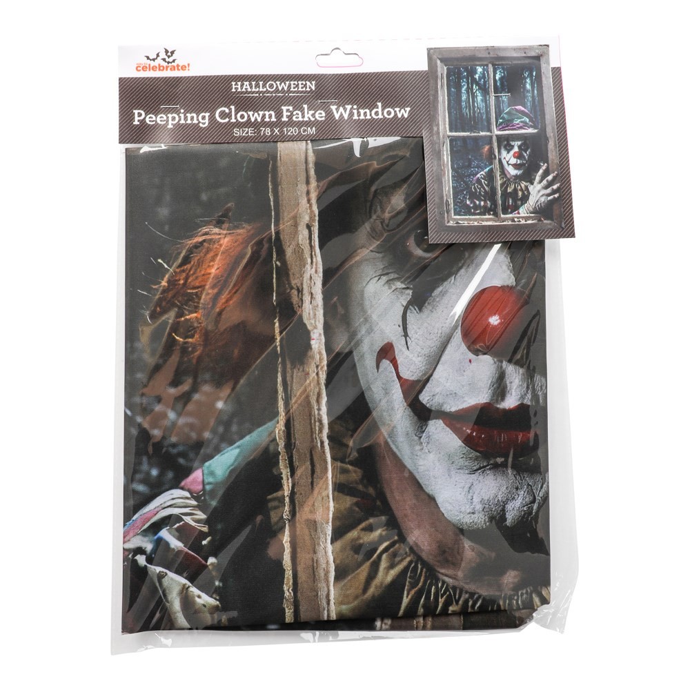 Skræmmende Klovn Vinduesdekoration