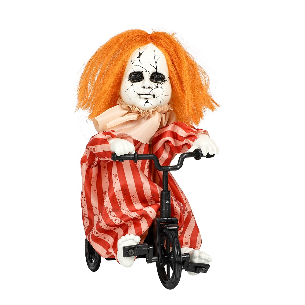 Animeret Dukke På Cykel