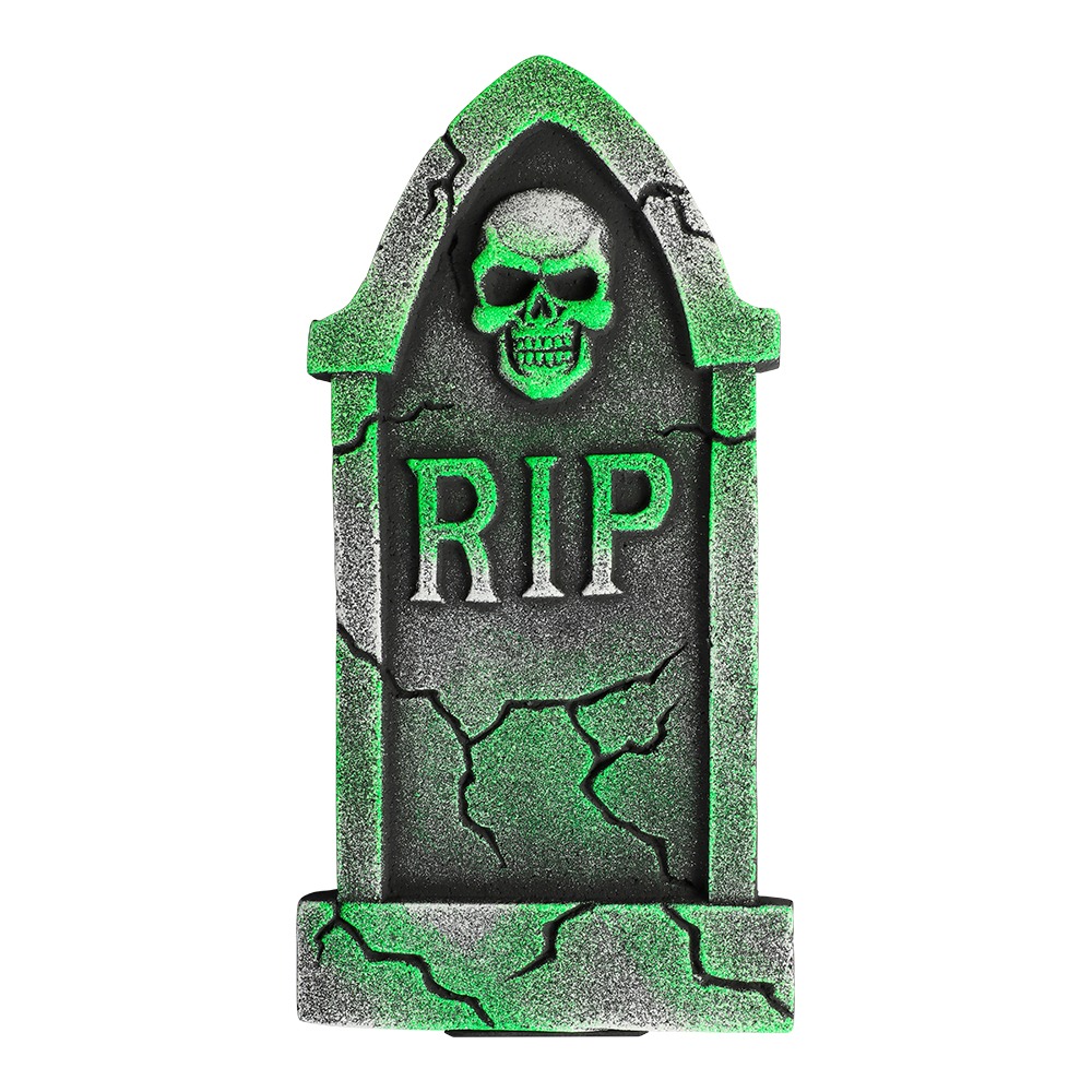 RIP Gravsten Med Kranium Grøn
