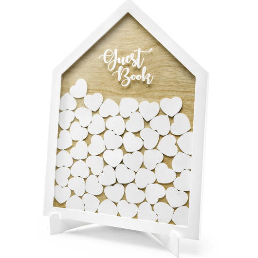 Hjerte Træ Gæstebog Hvid