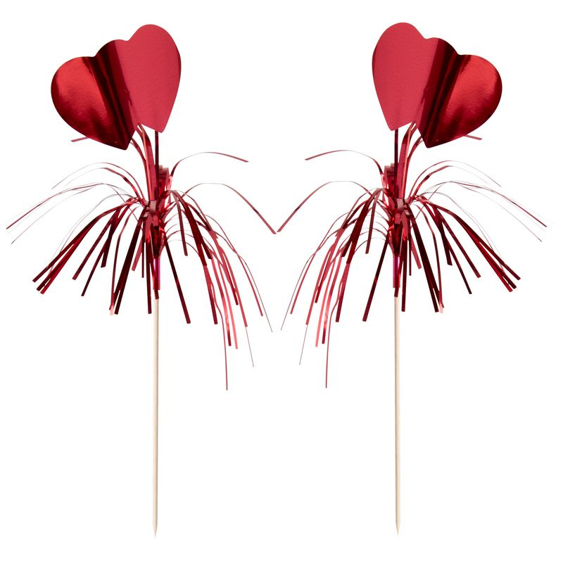 Hjerter Drinkspinde - 100 stk (22 cm) | Valentinsdag Drinkspinde - Temashop