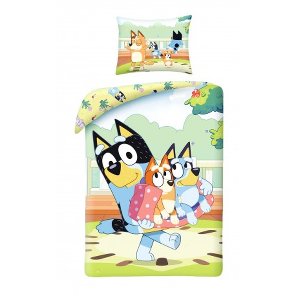 Bluey Familie Bomuld Sengetøj (140 x 200 cm & 70 x 90 cm) | Bluey Sengetøj - Temashop