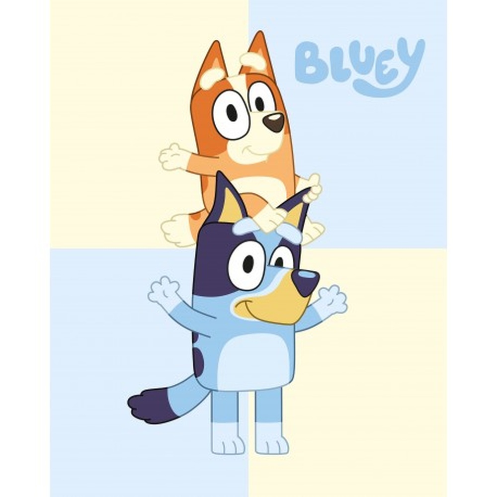 Bluey Fleecetæppe Lyseblå (130 x 170 cm) | Bluey Tæpper - Temashop