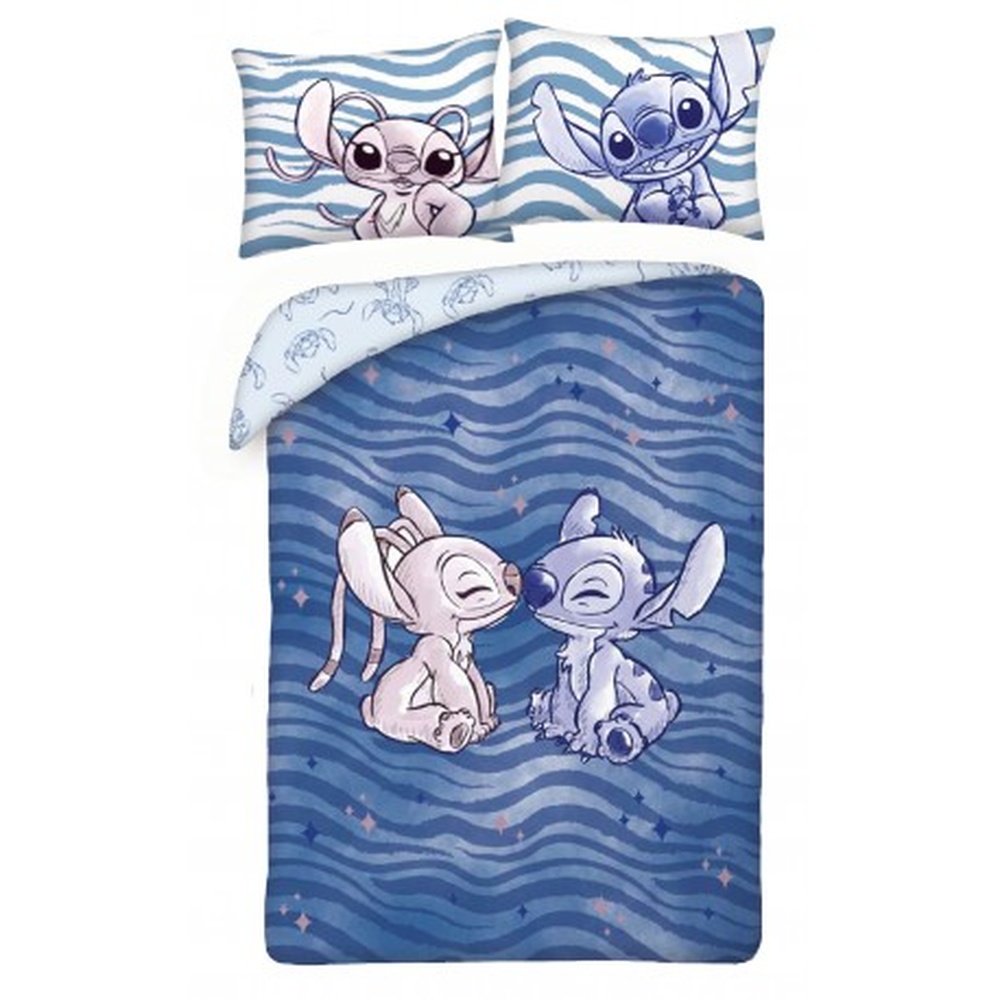 Stitch & Angel Bomuld Sengetøj (140 x 200 cm & 90 x 70 cm) | Stitch Sengetøj - Temashop
