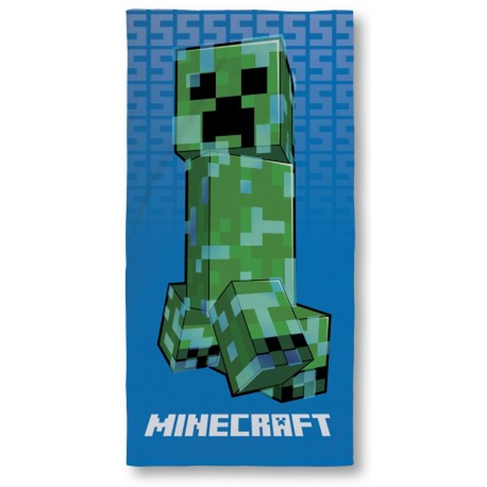 Minecraft Creeper Badehåndklæde (70 x 140 cm) | Minecraft Håndklæder - Temashop