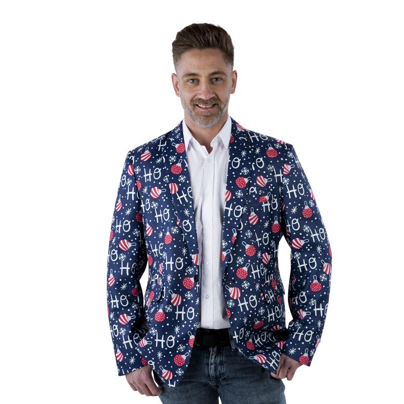 Ho Ho Ho Jule Blazer - Jul kostume til voksne i størrelserne 2XS-3XL | Juletøj kostume til mænd - Temashop