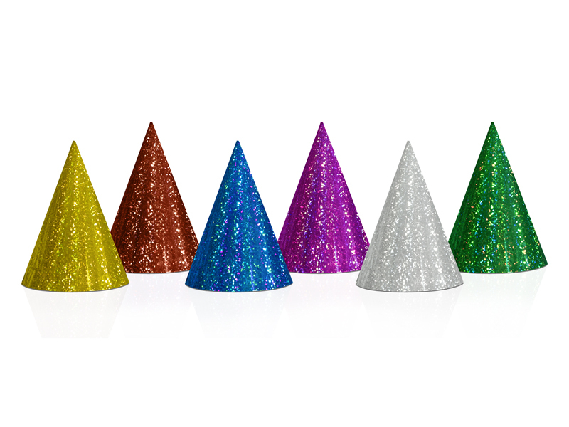 Holografiske Festhatte - 20 stk (16 cm) - Temashop