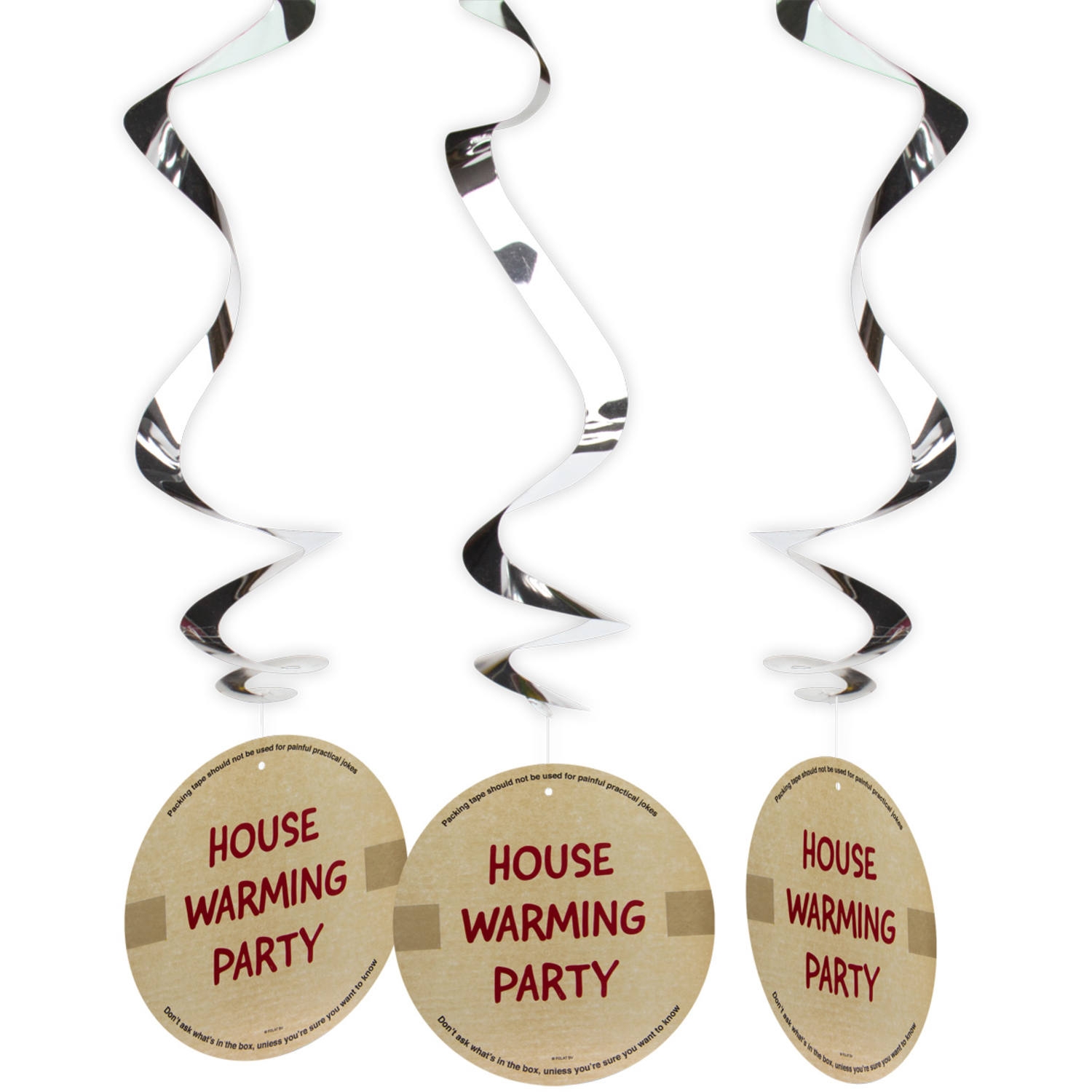 Housewarming Party Swirls - 3 stk (70 cm) | Housewarming Spiraler/string - Temashop