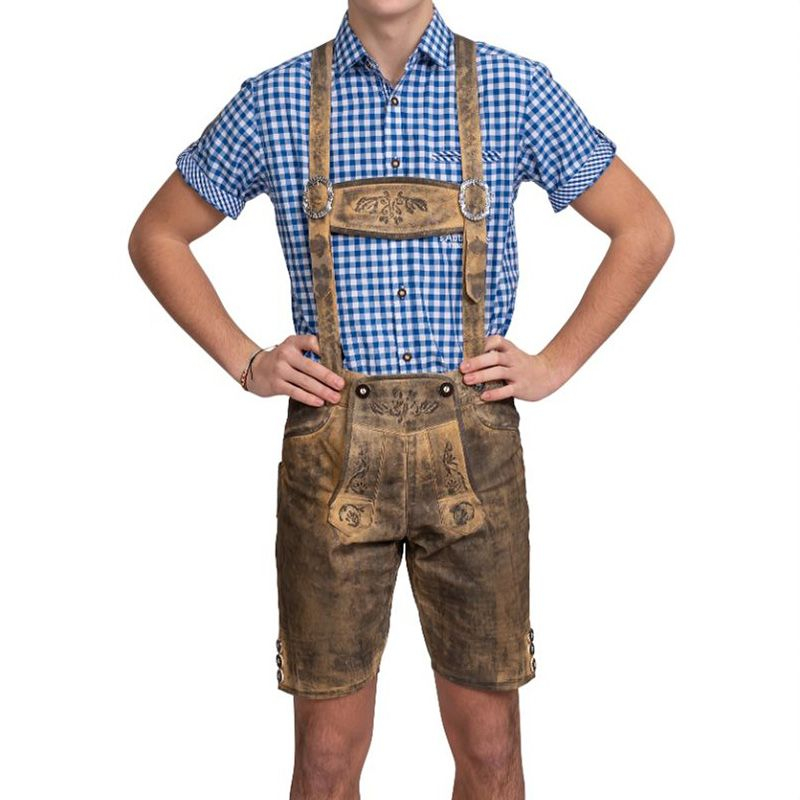 Lederhosen Kunstlæder Retro - Anledninger kostume til voksne i størrelserne 2XS-5XL | Oktoberfest kostume til mænd - Temashop