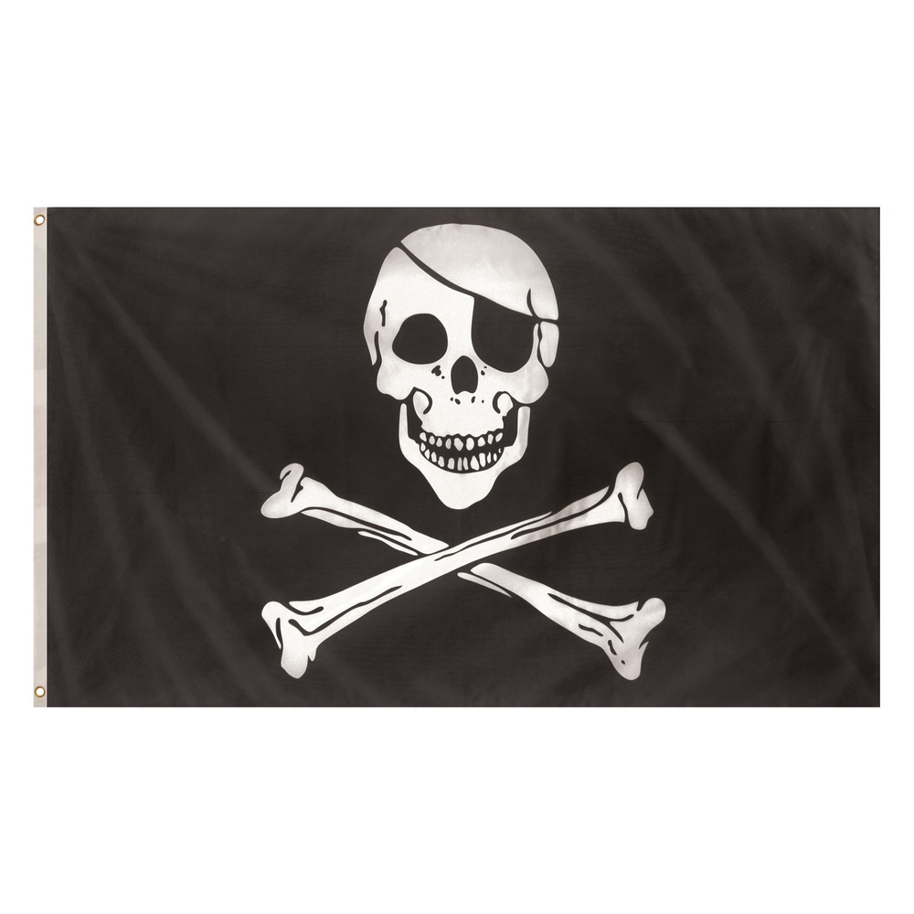 Pirateflag Med Kranie 150 x 90 cm