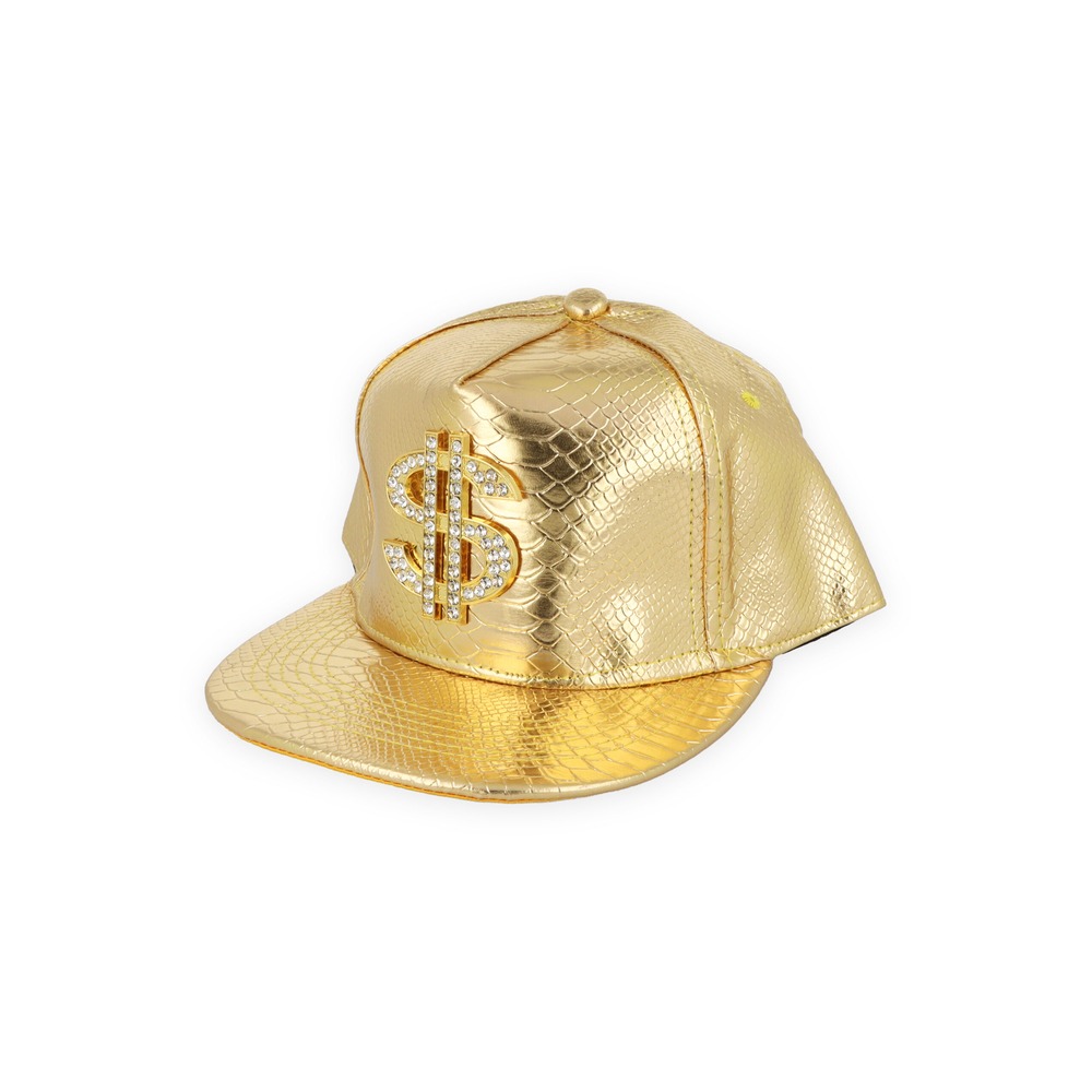 Dollar Kasket Guld (18 x 11 x 25 cm) | Penge Hat / Hue / Hjelm - Hovedtilbehør - Temashop