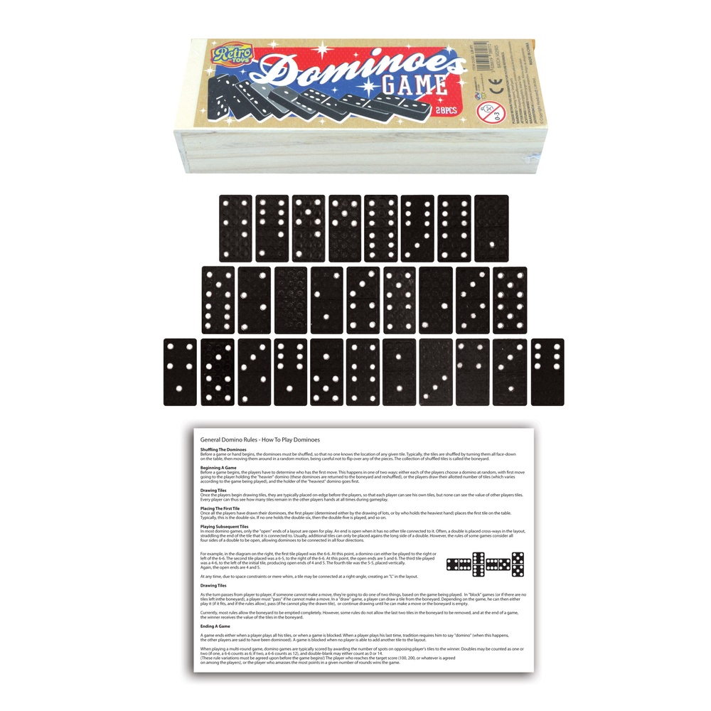 Domino Spil I Trææske 28 Dele | Spil Selskabsspil - Temashop