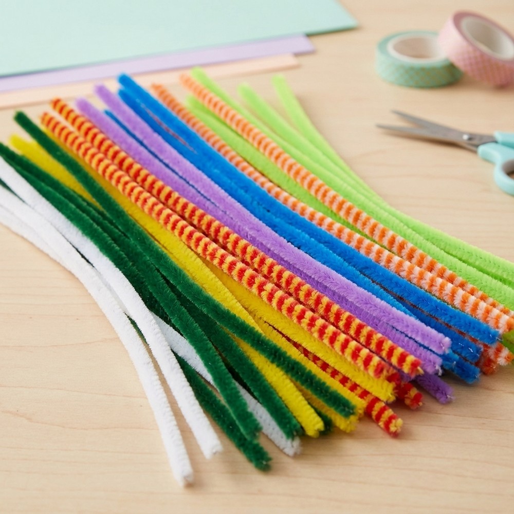 DIY Chenille Piberensere Multifarvede - 30 stk (30 cm) - Temashop