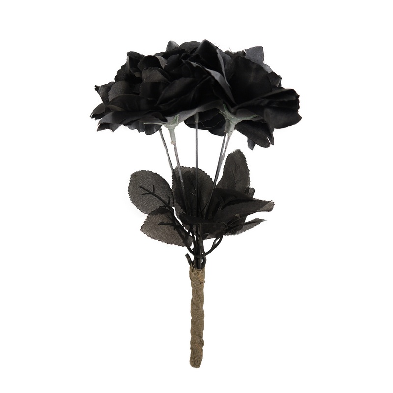 Rose Brudebuket Sort | Halloween Halloweenpynt - Dekoration - Temashop