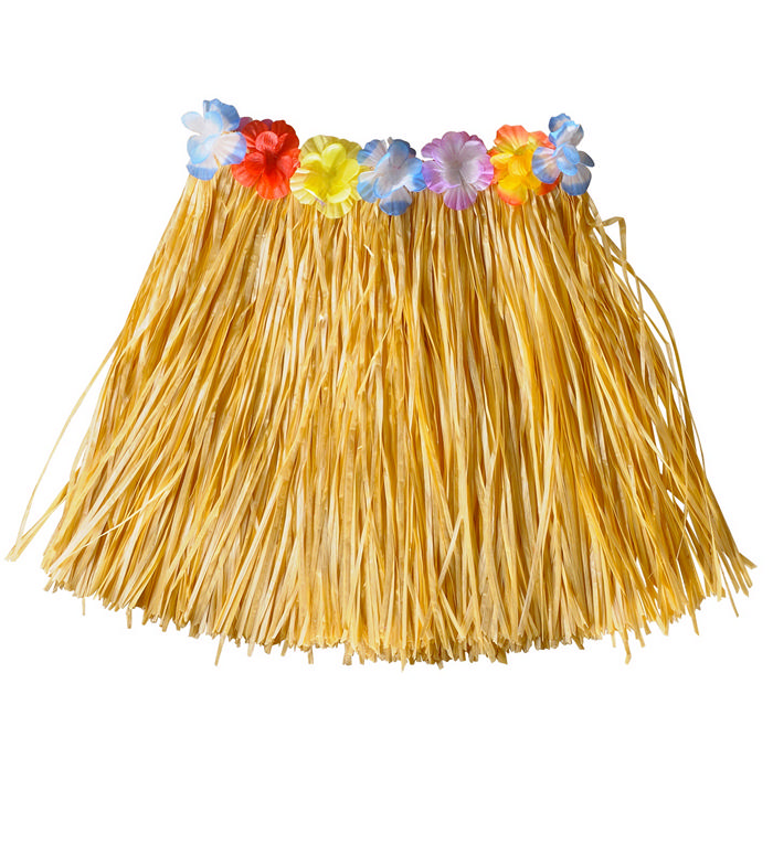 Hula Børneskørt Naturhvid | Hawaii Bukser / Skørt / Shorts - Beklædning - Temashop