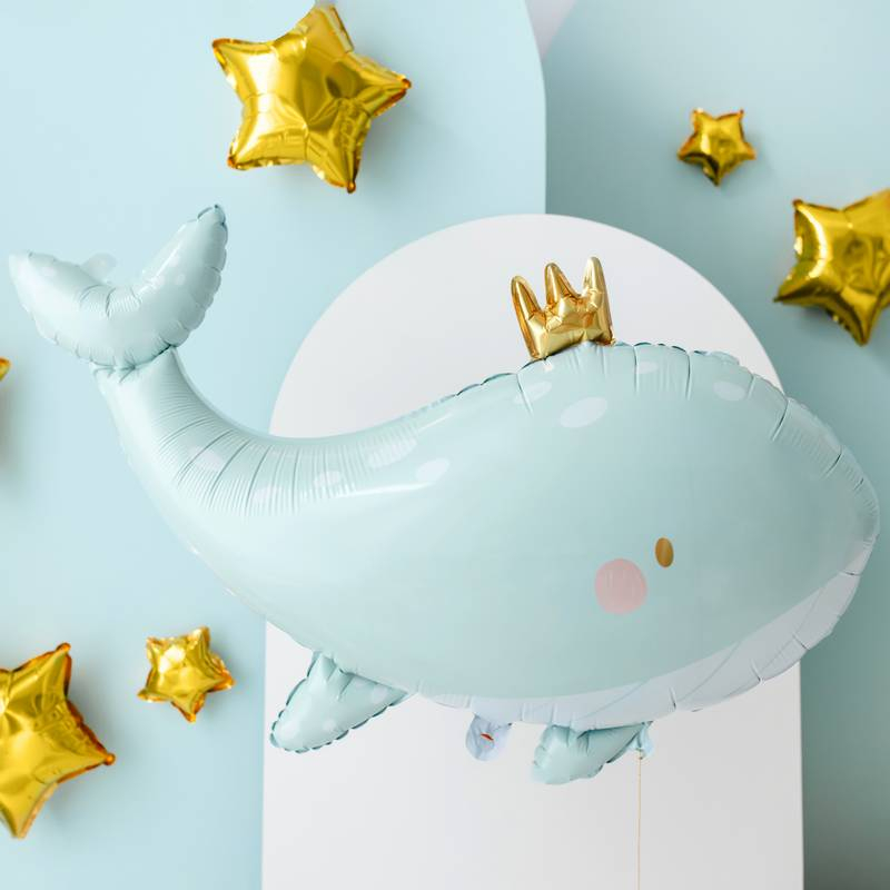 Hval Folieballon Lyseblå