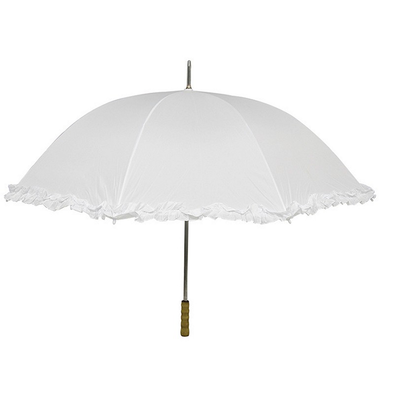 Hvid Barok Paraply (98 x 120 cm) | Paraply - Kropstilbehør - Temashop