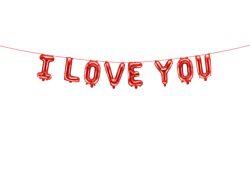 I Love You Folieballon Guirlande