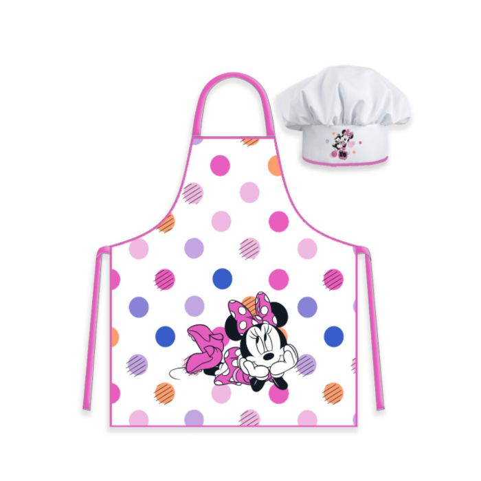 Minnie Mouse Forklæde Med Hat (54 x 47 cm) | Minnie Mouse Forklæder - Temashop