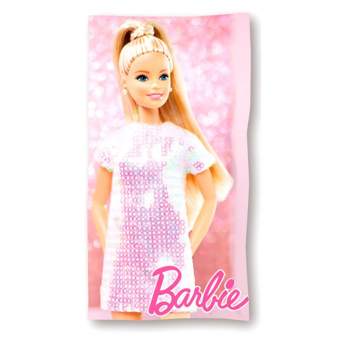Barbie Badehåndklæde (140 x 70 cm) | Barbie Håndklæder - Temashop