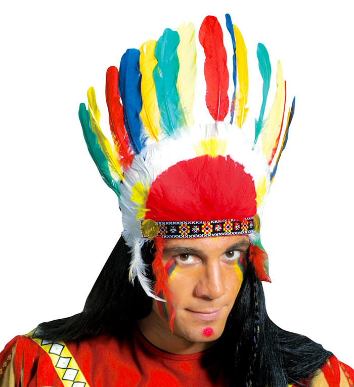 Indianer Hovedbeklædning | Indfødt amerikaner Hat / Hue / Hjelm - Hovedtilbehør - Temashop