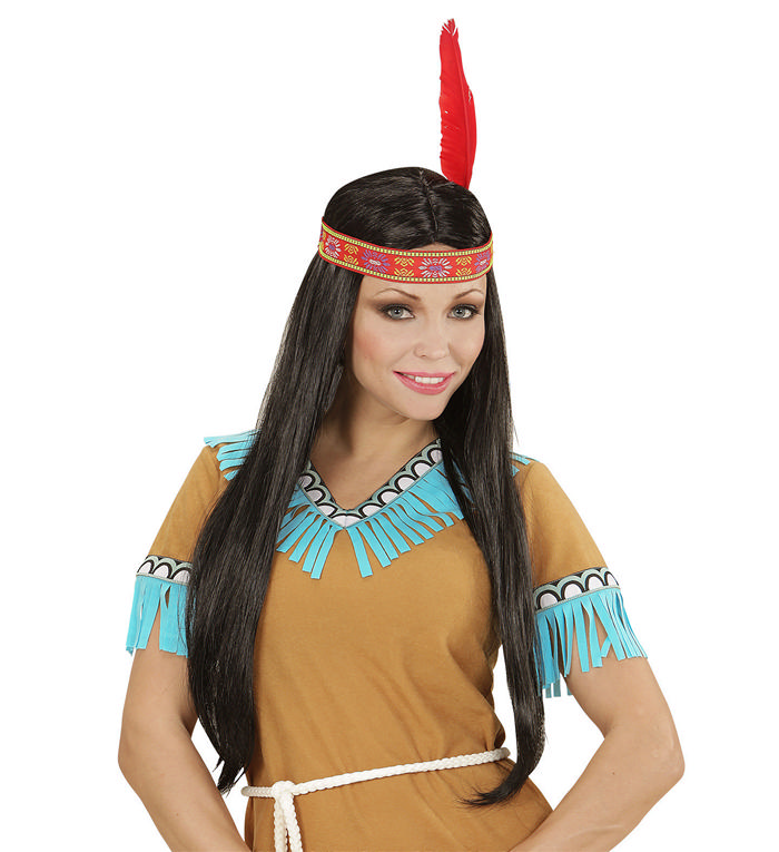 Indianer Paryk Kvinde | Indfødt amerikaner Paryk - Hovedtilbehør - Temashop