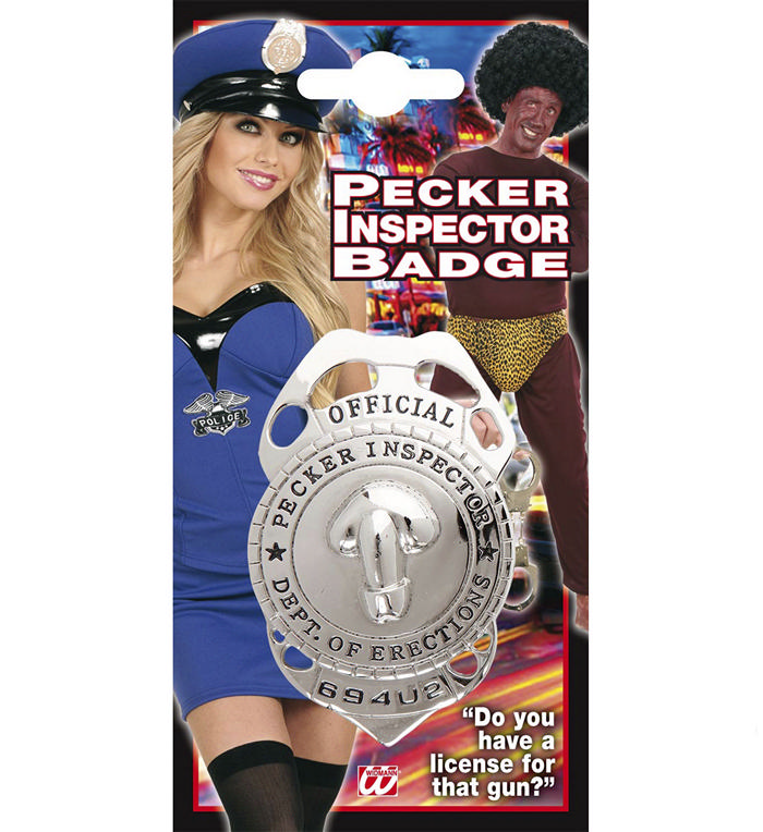 Penis Inspektør Skilt | Politi Badges / Brocher - Smykker - Temashop