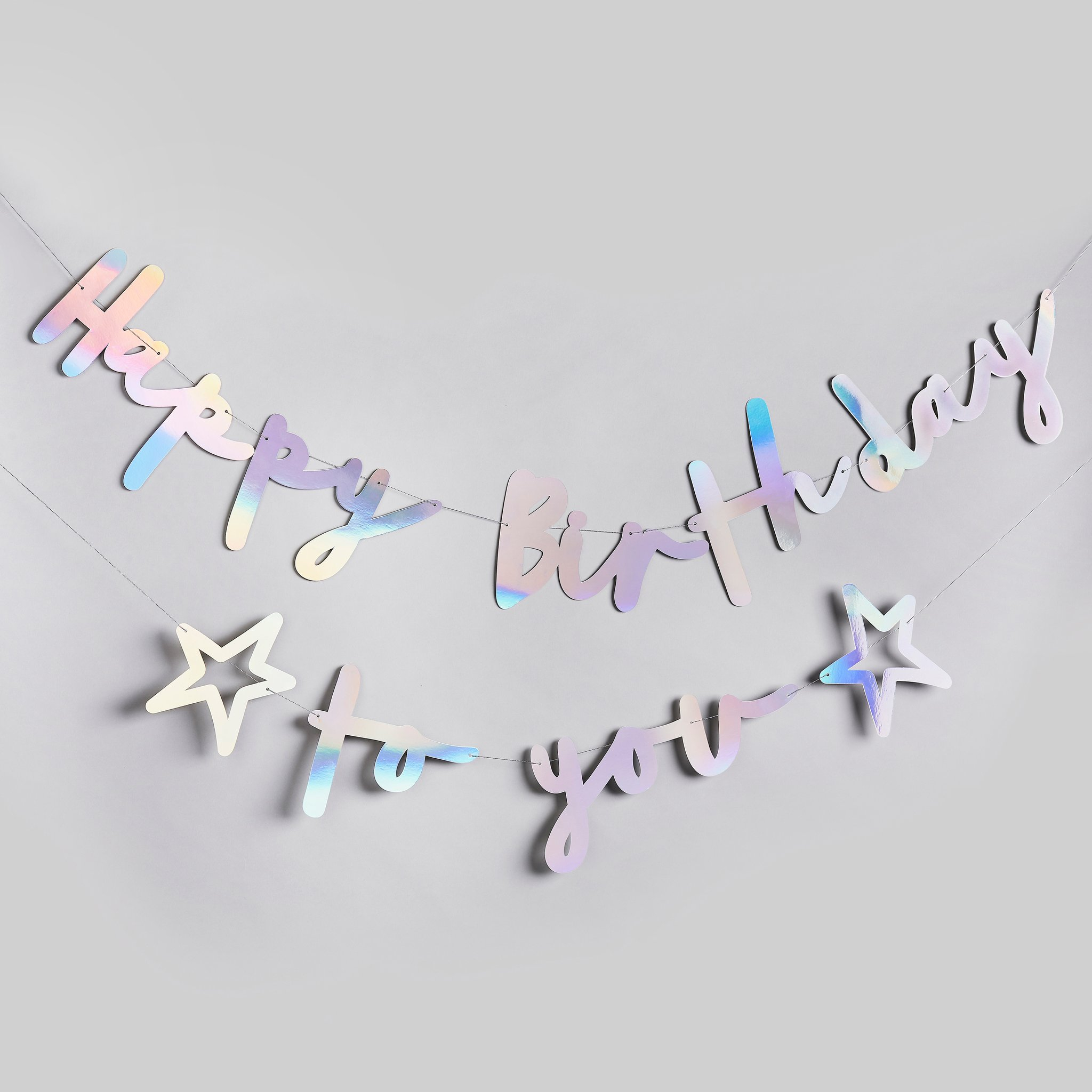 Iriserende Happy Birthday To You Guirlande