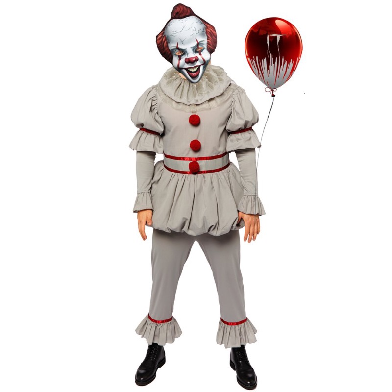 IT Pennywise Kostume - Halloween kostume til voksne i størrelserne S-XL | Pennywise kostume til mænd - Temashop