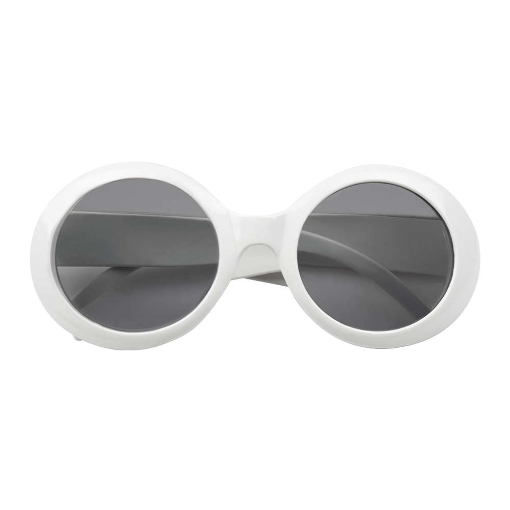Jackie Briller Hvid | 60'erne Hippie Briller - Hovedtilbehør - Temashop