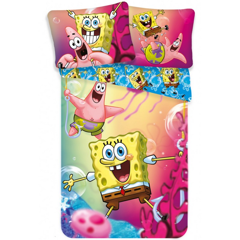 Svampebob Firkant Bomuld Sengetøj (140×200 & 70×90 cm) | Svampebob Firkant Sengetøj - Temashop