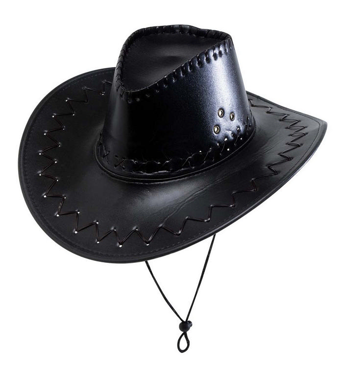 Jesse Cowboyhat Sort | Det vilde vesten Hat / Hue / Hjelm - Hovedtilbehør - Temashop