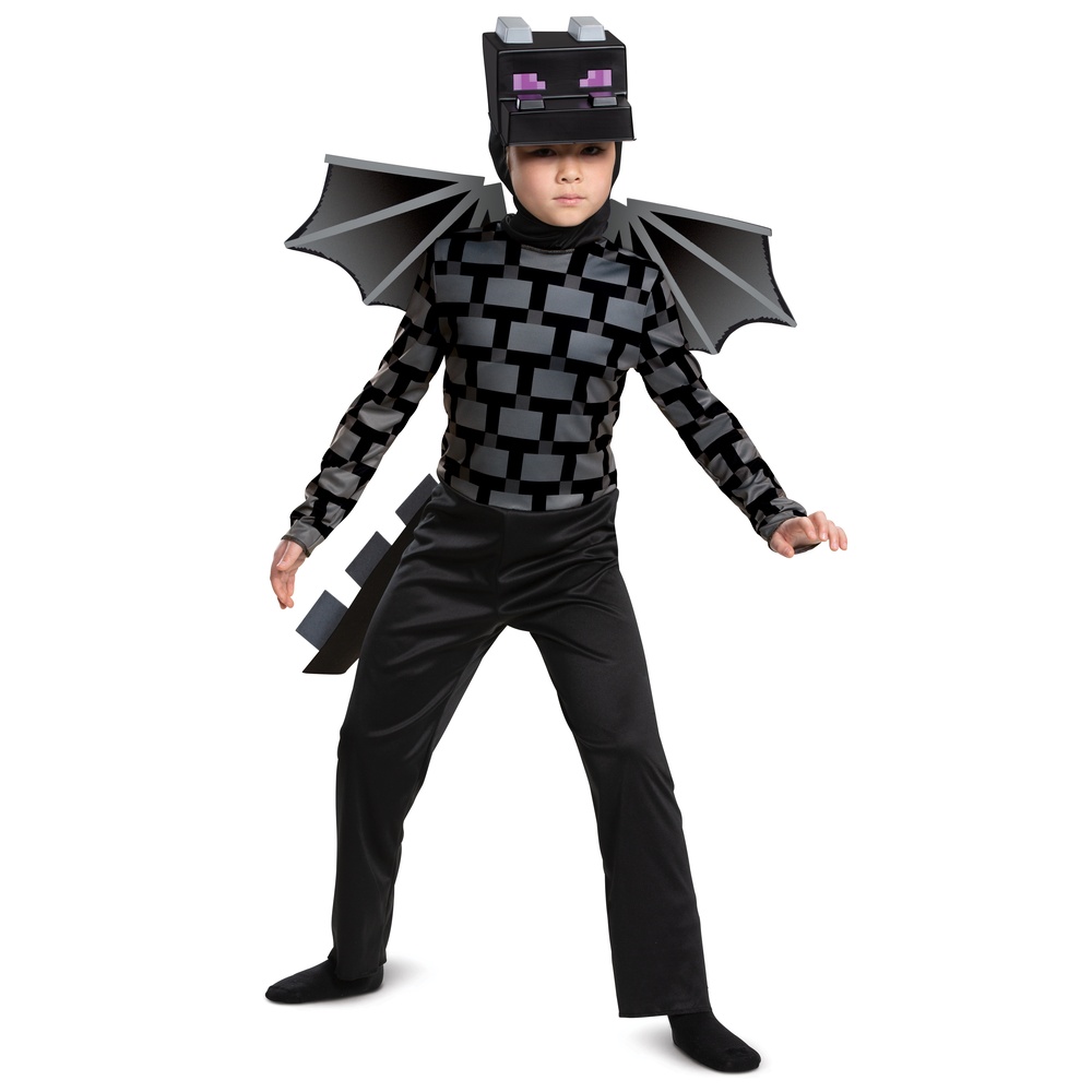 Minecraft Enderdrage Classic Børnekostume - Animationer kostume til børn i størrelserne 104-152 | Minecraft udklædning til børn - Temashop