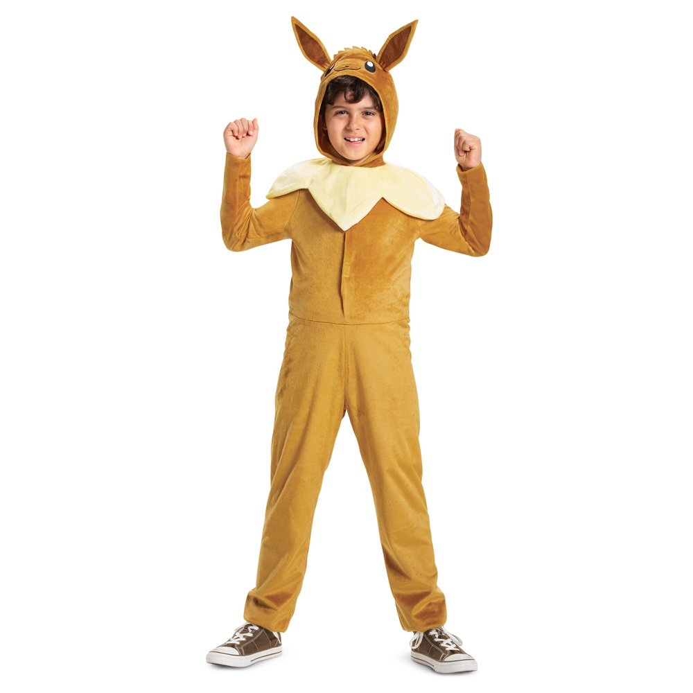 Pokémon Eevee Classic Børnekostume - Børne TV kostume til børn i størrelserne 104-152 | Pokemon udklædning til børn - Temashop