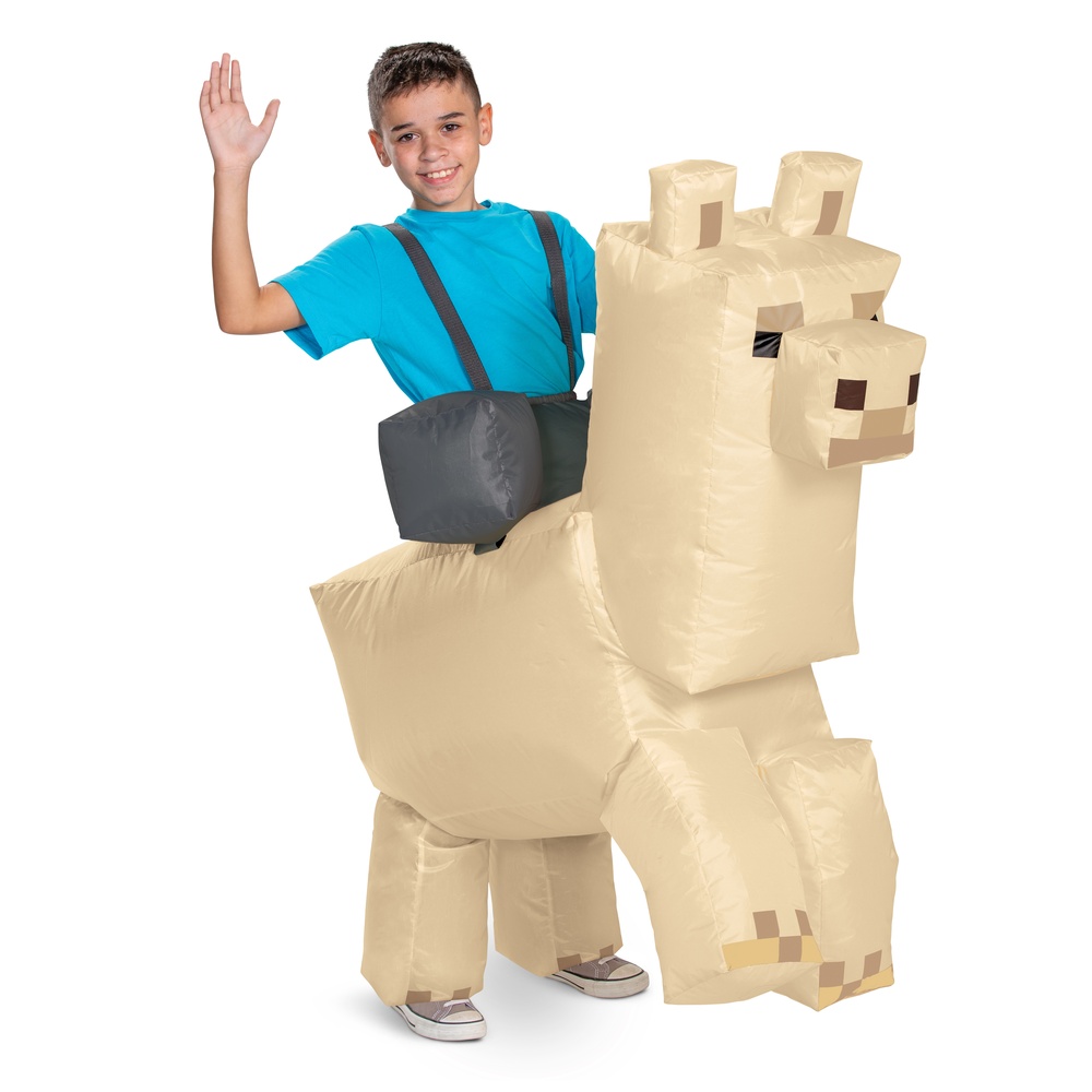 Minecraft Lama Ride-On Oppusteligt Børnekostume | Minecraft udklædning til børn - Temashop